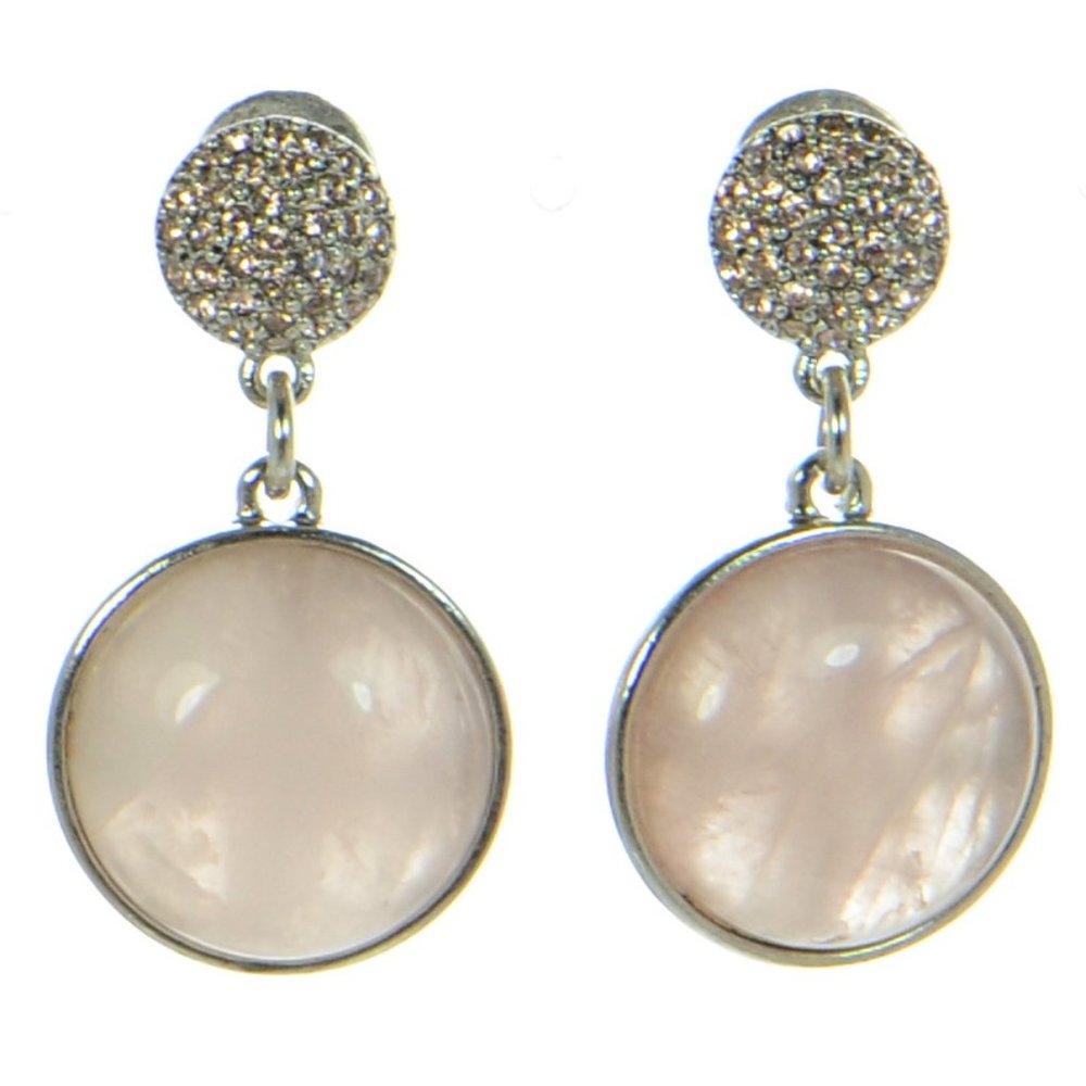 Oscar de la Renta Crystal Pave & Quartz Drop Earring